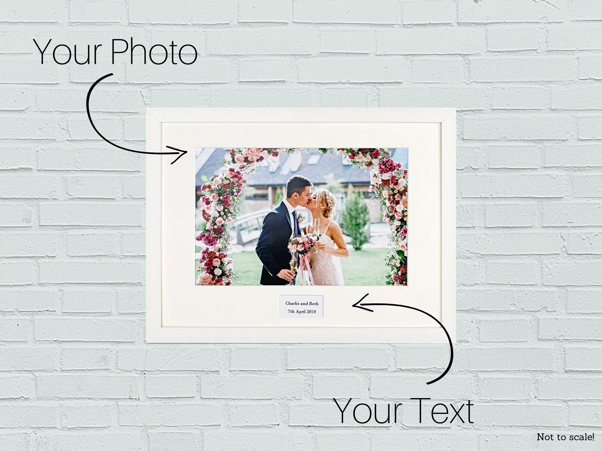 Personalised Wedding Caption Frames. 30x40cm Frame With Etsy UK