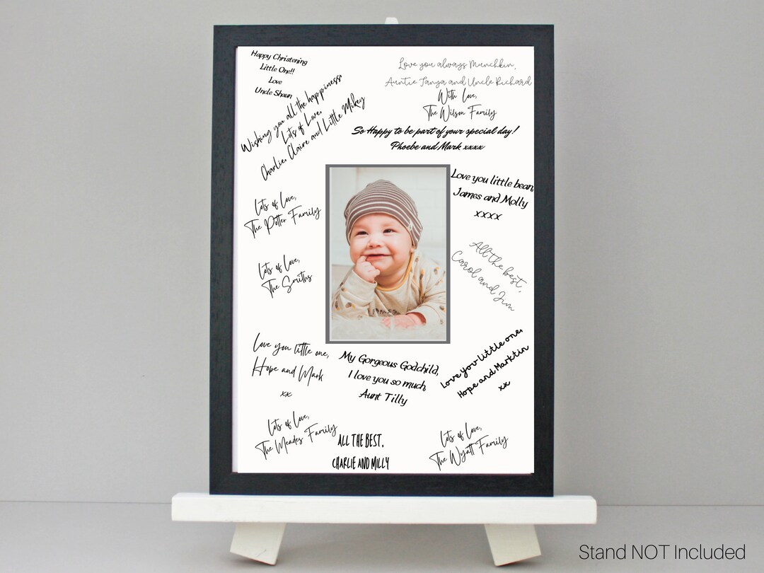 Christening Guestbook Signing Frames. A2 /42 X 59.4cm.with 9x6 Aperture