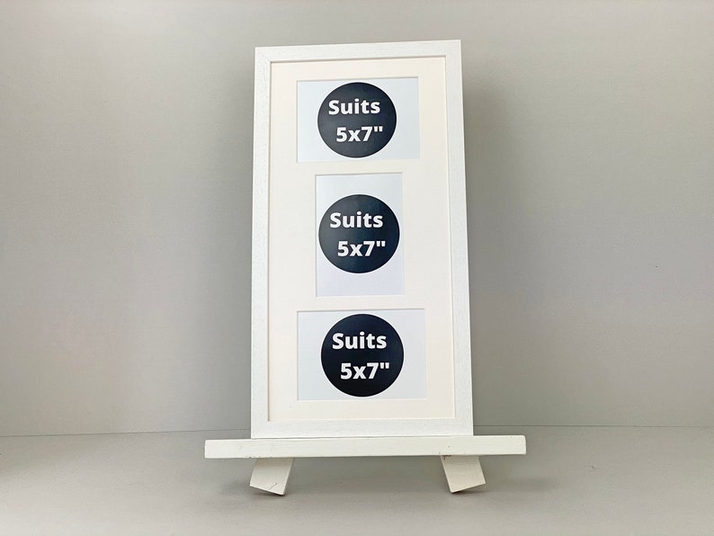 25x60cm Frame Holds Three 5x7 Photos 13 Multi Aperture Wooden Collage Photo Frame Mixed Layout