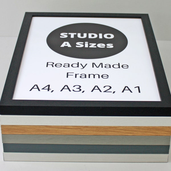 Taille A2, A3, A4, A5, A6 – Cadres photo en bois, cadre photo, cadre affiche – Gamme Studio. Fabriqué à la main par Art@Home au Royaume-Uni.