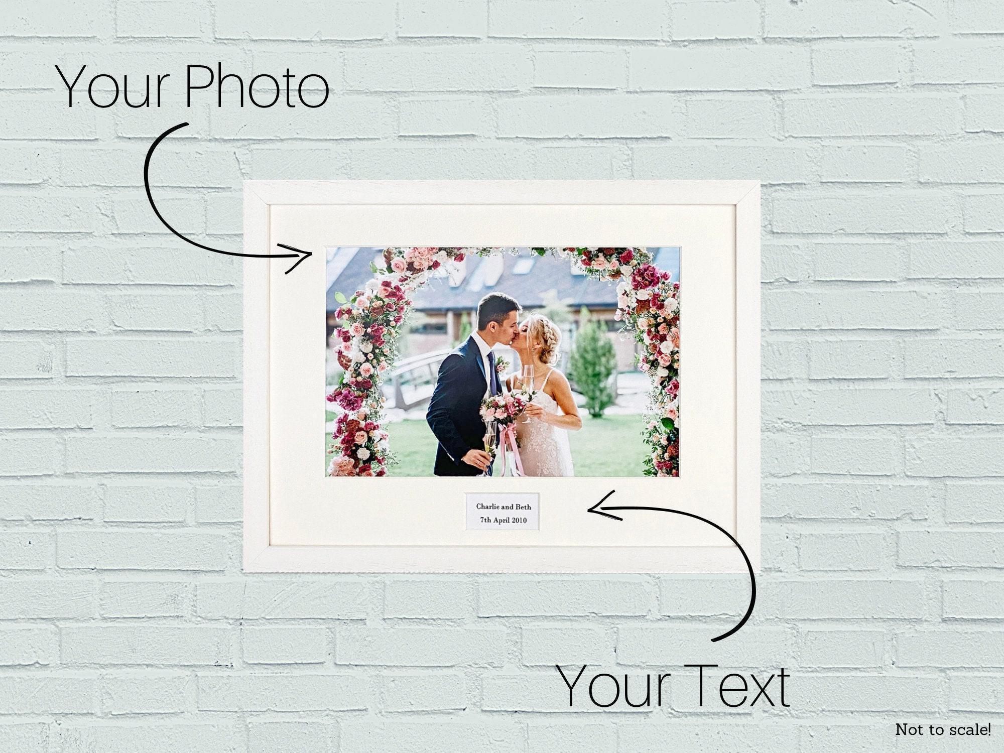 Custom Event Memory Frame Personalised Memory Frames - Wooden Photo Frames Designed With a Text ...