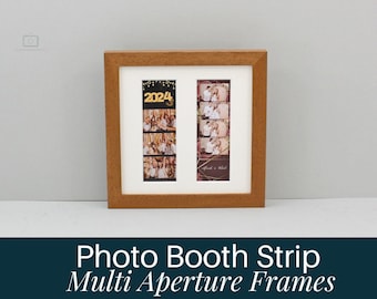 Photo Booth Strip Frame - 2 Photo Booth Strips - Wooden Photo Frames designed display your fun-filled memories & Photo booth sessions.