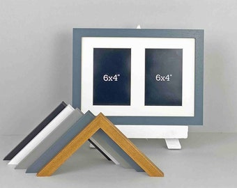 Multi Aperture Photo Frame. Holds Two 6x4" Photos. A4. Portrait or Landscape. Wooden Collage Photo Frame. Handmade to order. Wall Hanging.