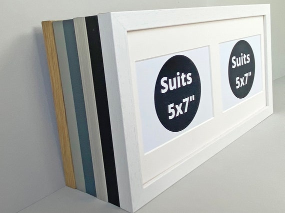 25x60cm Frame Holds Three 5x7 Photos 13 Multi Aperture Wooden Collage Photo Frame Mixed Layout
