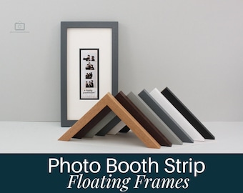 Photo Booth Floating Frame - 1 Photo Booth Strip - Floating Photo Frame showing the entire Photo strip, including border.