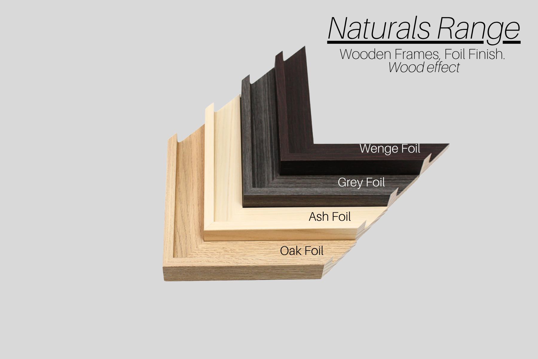 Oak Colour - 22mm Deep Wooden Tray Frame for Canvas. Standard Sizes ...