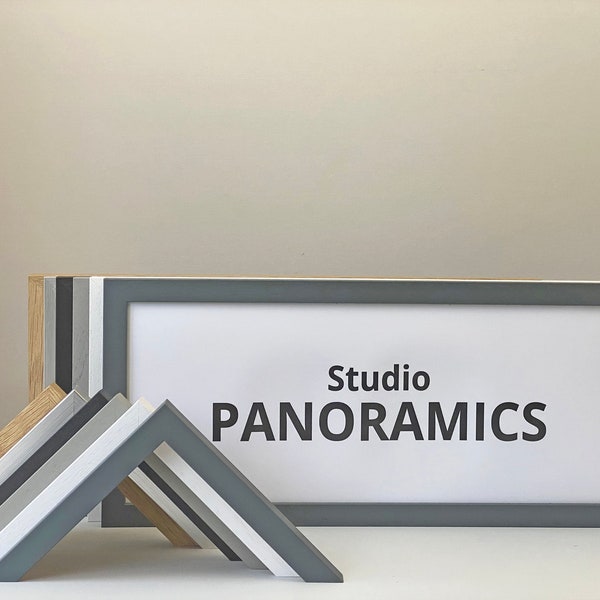 Panoramic Picture Frames - Studio Range. Wooden Frames. Optional Bevelled Mount. Handmade by Art@Home