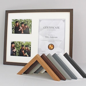 Certificate, Graduation, Diploma Frame. For Certificate and Photographs. 40x50cm.  Wooden Picture Frame in a selection of colours.