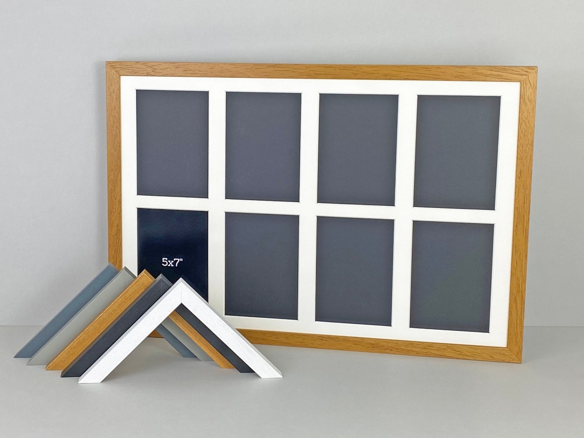 Multi Aperture Photo Frame. Holds 8 5x7 Photos. 40x60cm. Etsy UK