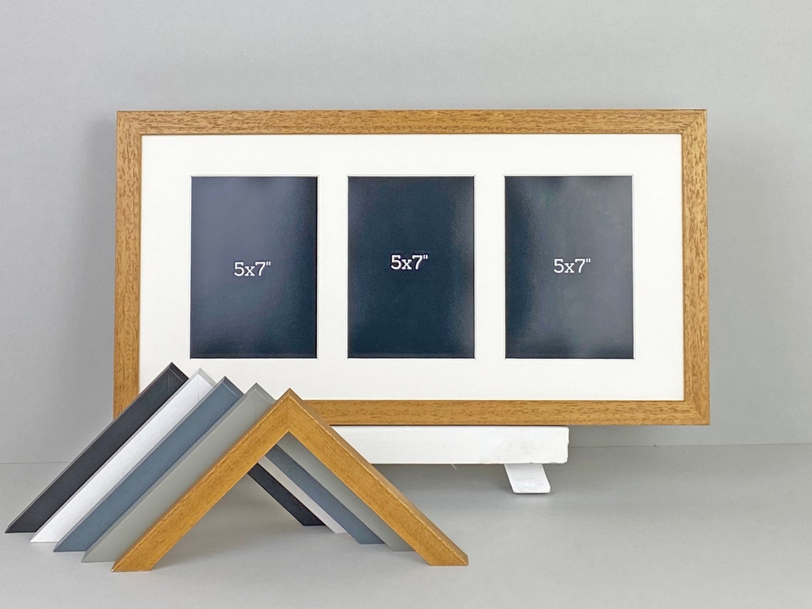 Multi Aperture Photo Frame. Holds Three 5x7 Photos. Etsy