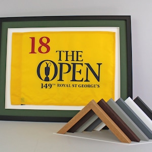 Flag Display Frame. Frame size: 45.5x60cm. Perfect for Golf Flags and other flag memorabilia | The Open | Ryder Cup | The Masters