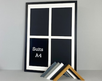 Large multi picture photo aperture frame A4 size with 6 openings Large multi picture photo aperture frame A4 size with 6 openings