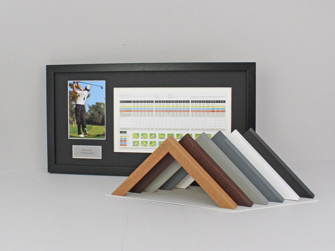 Score Display Box Personalised Golf Score Card Display Frame, With 6x4