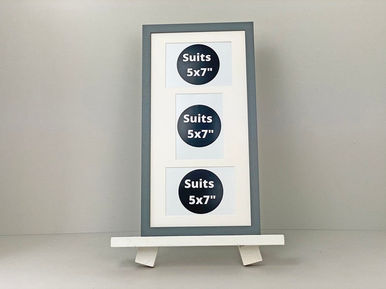 25x60cm Frame Holds Three 5x7 Photos 13 Multi Aperture Wooden Collage Photo Frame Mixed Layout