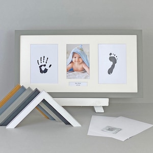 Capture The Memory Frames. Handmade Photo Frame for Baby&#39;s Hand&Foot Prints, Inkless kit included. A Perfect Gift for New Parents.