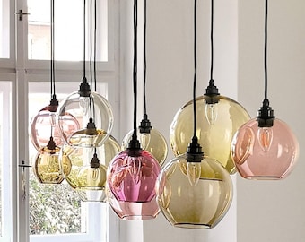 Grand lustre en verre à 11 ampoules : multi-éclairages rectangulaires pour table à manger et îlot de cuisine
