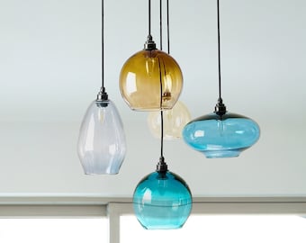 Modern Small Chandeliers Teal Blue Color 100% Handmade Blown Glass Chandelier Lighting living room furniture ceiling light Modern Small Chandeliers Teal Blue Color 100% Handmade Blown Glass Chandelier Lighting living room furniture ceiling light