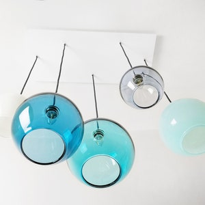 Dining Room Lighting. Kitchen Island Pendant Lights. Glass Globe Pendant Lights. Handblown Glass Chandelier. image 2