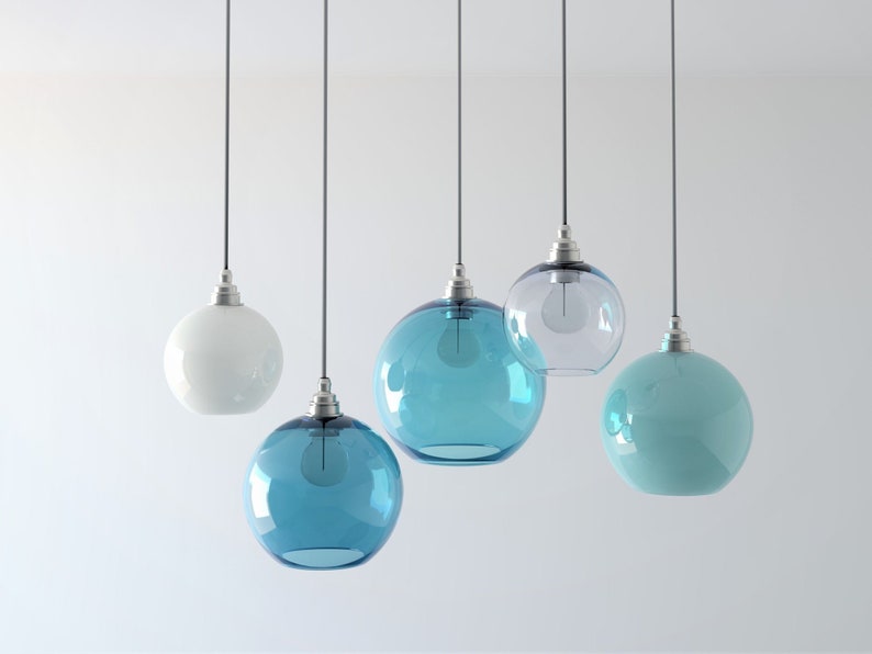 Colored Glass Pendant Lights image 0