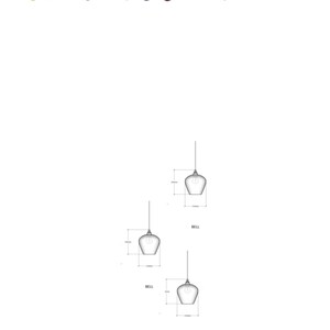 May include: A design chart showcasing pendant lights and colour options. The "BELL" pendant lights are illustrated with measurements in millimetres. Colour swatches include Lime Green, Smoke Grey, Bristol, and others. The text "COLOURS AND SHAPES CHART" is at the bottom.