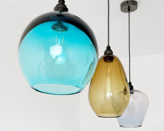 Colored Glass Pendant Lights Kitchen Lighting - What Are Glass Pendants Used For