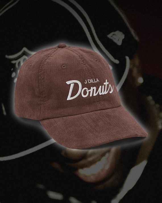 未使用 J Dilla キャップ ネイビー オレンジ jdilla J Dilla Donuts ヴィンテージスタイル コーデュロイ スナップバック
