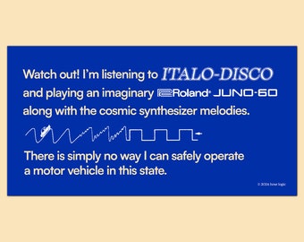Italo-Disco bumper sticker