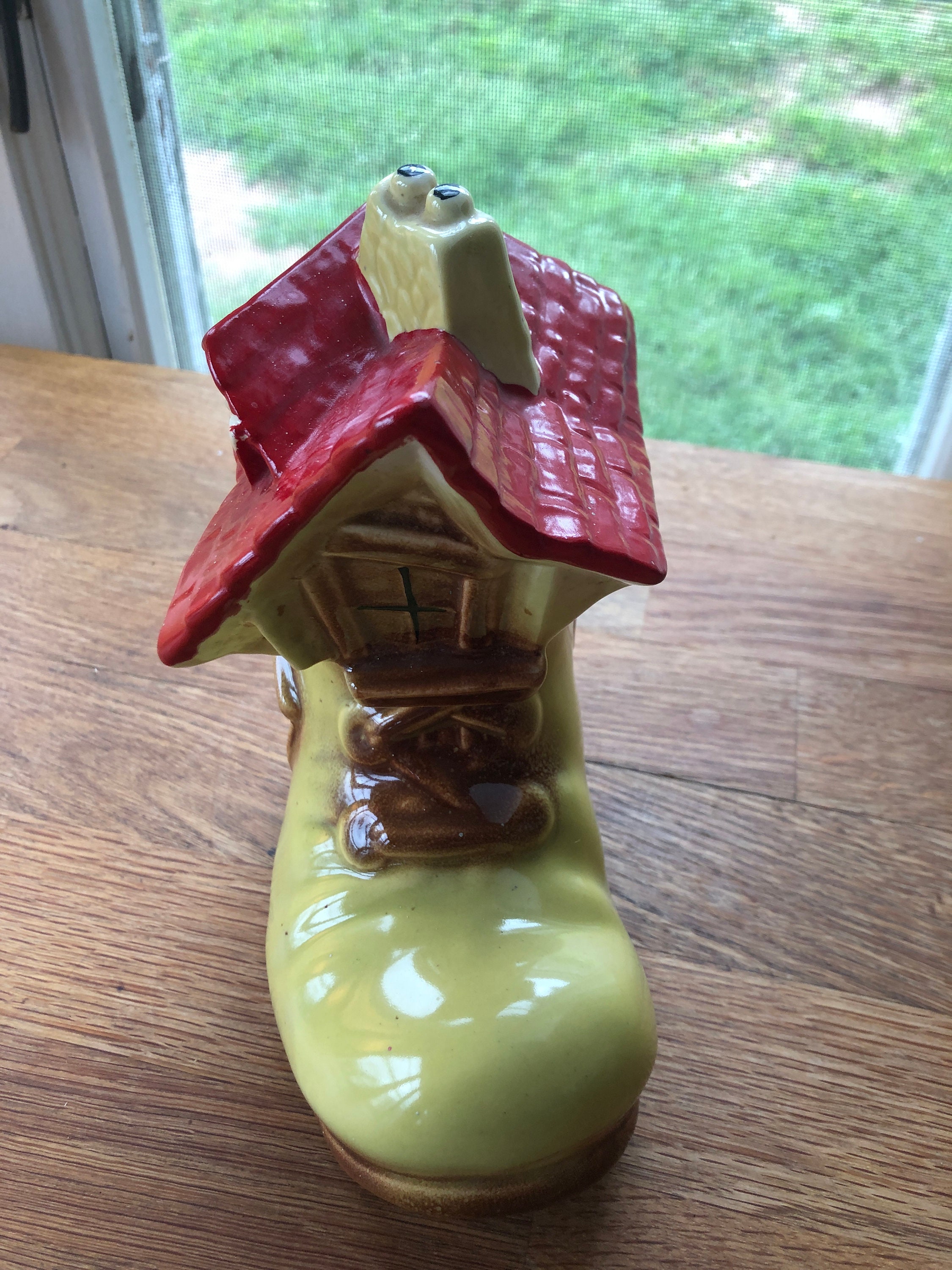 Vintage Old Mother in the Shoe Piggy Bank Etsy