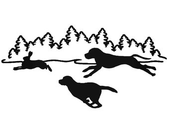 Rabbit hunting decal | Etsy
