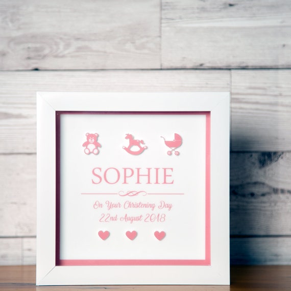 Framing Craft Supplies & Tools Materials Bespoke 3D Christening Box