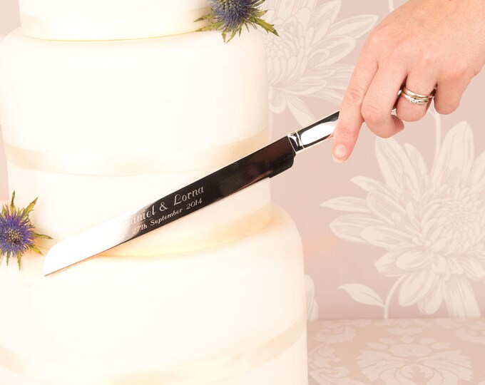 Personalised Wedding Cake Knife Engraved Cake Knife Cake Etsy UK