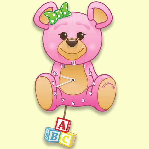 personalised pink teddy bear