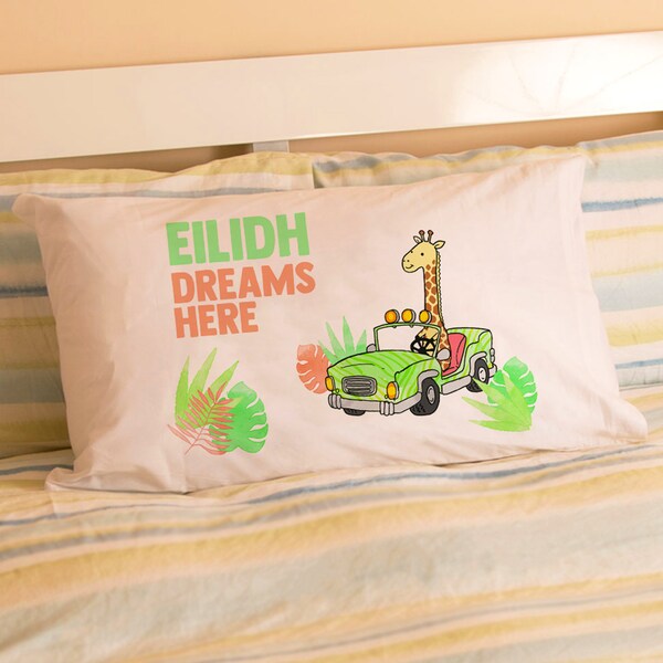 Mini jeepney jute pillowcase