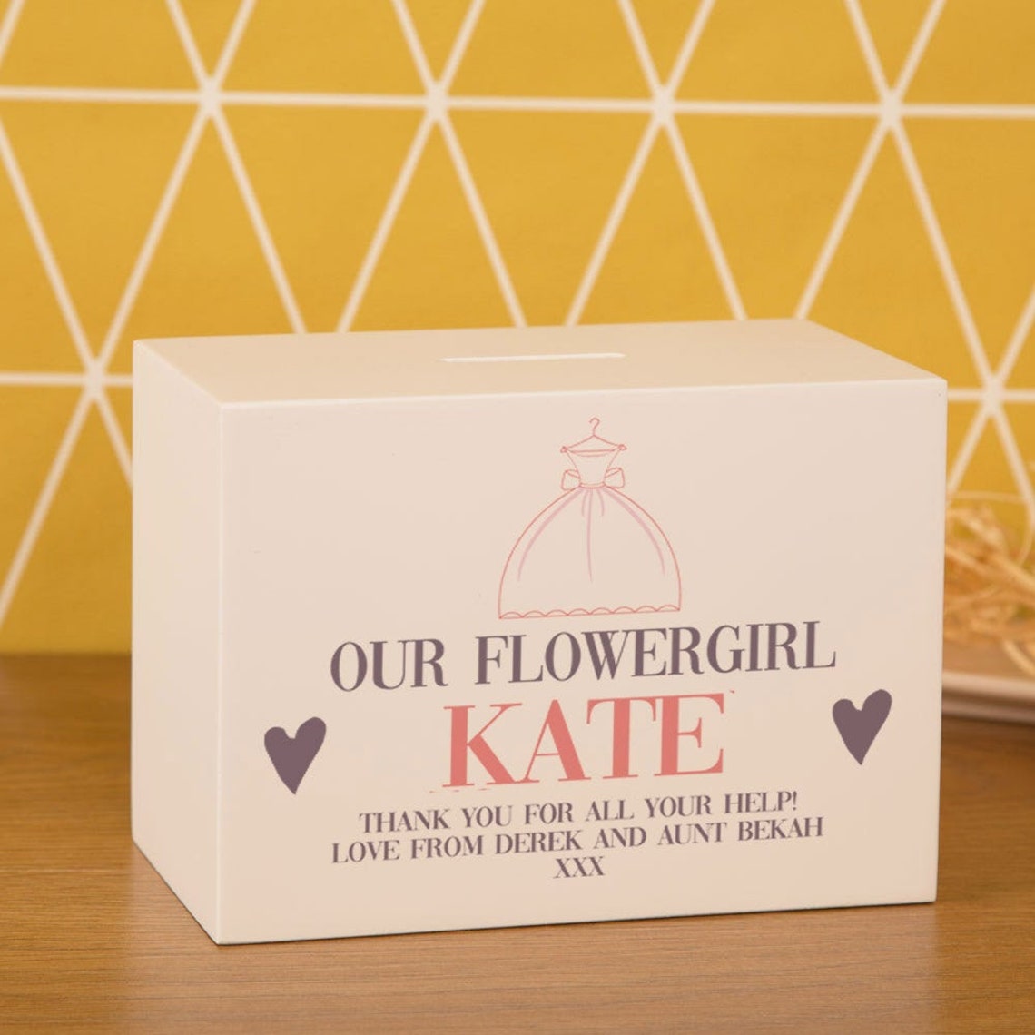Our Flower Girl Money Box. Thank You Present Idea. Flower Girl Etsy UK