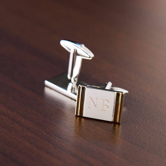 Personalised silver best sale cufflinks