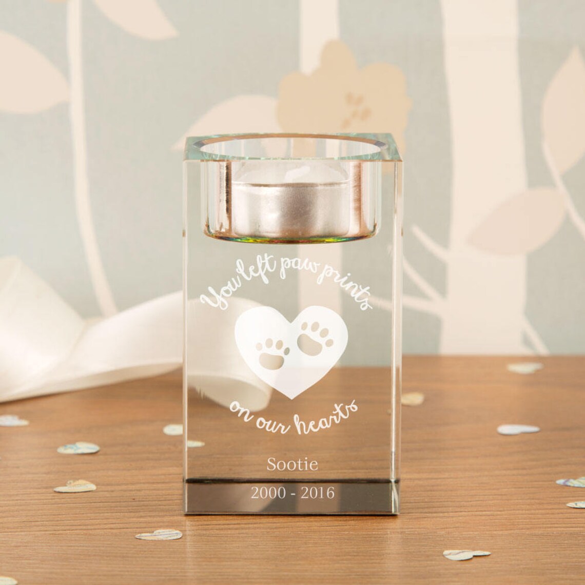 Pet Memorial Tealight Holder Glass Tea Light Holder Etsy UK