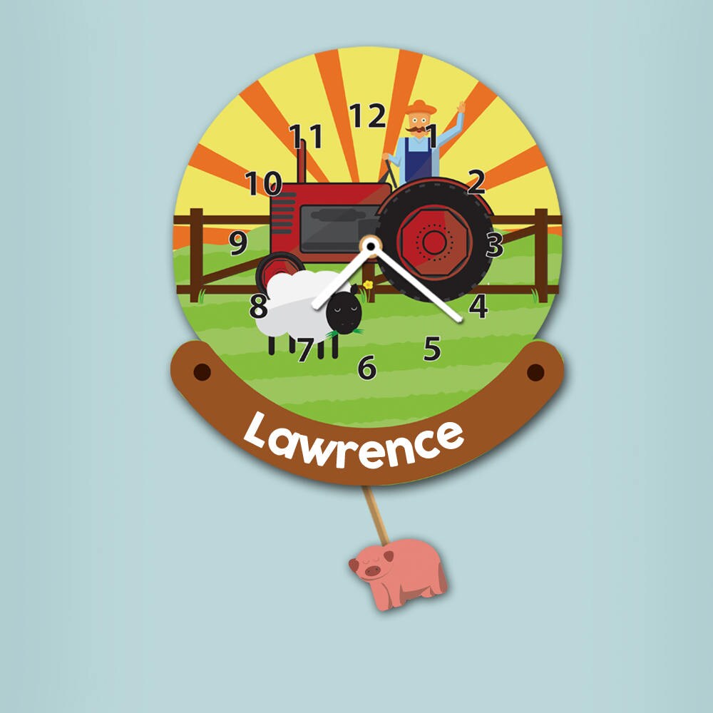 personalised children's pendulum clocks
