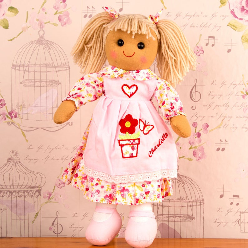 Personalised Rag Doll Personalised Gifts for Girls Cloth Doll Toy Personalised Kids Gift Handmade CE approved Custom Embroidered imagem 4