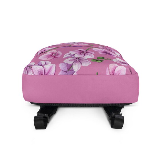 Backpack Pink Flowered Orchid Flower Water-resistant Сute  display picture 1