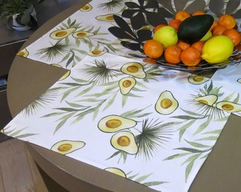 Waterproof Placemats Fabric (set of 2) Size: 12in X 16in (31cm X 41cm) Avocado Rectangular