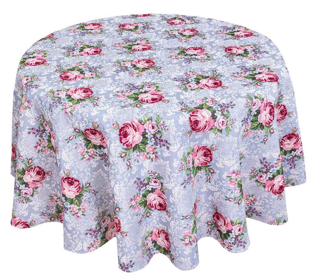 Tablecloth Vintage Flowers Highquality Jacquard Etsy