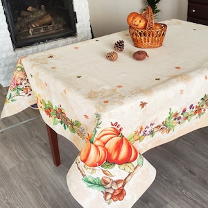 Thanksgiving Pompoen Herfst Tafelkleed Rechthoekig Vierkant Stof Tafelkleden Tafelkleden Halloween Doek Tafelkleden Heavy Duty Tafelkleed