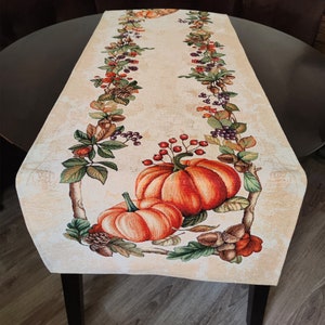 Thanksgiving blokprint tapijt tafelloper, herfst herfstbladeren tafelloper, pompoen tafellopers, Halloween herfstlopers voor tafel
