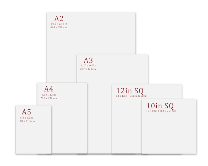 a set of five white cards with red numbers on them