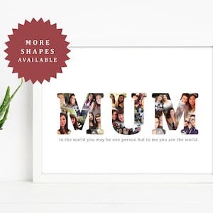 Collage photo pour maman, cadeau personnalisé pour maman, cadeau d'anniversaire pour maman, cadeau pour maman, carte de fête des mères, cadeau de fête des mères, cadeau unique pour maman