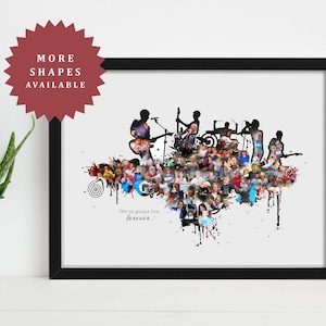 Rock Photo Collage, Rock Music Personalised Picture, Rock Music Picture, Rock Music Decor, Rock Music Wall Art, Rock Band Picture