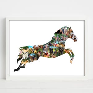 Horse Photo Collage, Horse Gift, Horse gifts for a girl, Horse print, Horse gift for him, Horse gift for men, Horse gift for women