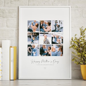 Muttertag personalisierte Fotocollage - Muttertag Bild personalisiert - Muttertagsgeschenk - Muttertagsgeschenk - Geschenk für Mama