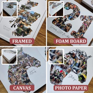 a collage of photos of people in the shape of the letter e