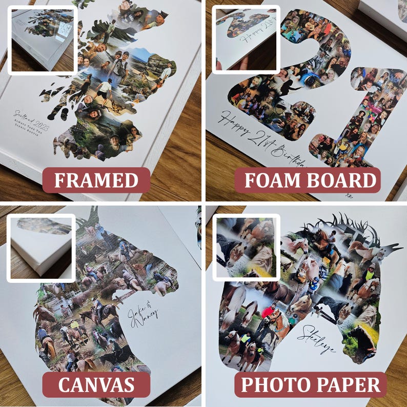 a collage of photos of people in the shape of the letter e